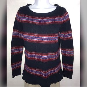 Hilfiger scoop neck striped sweater.